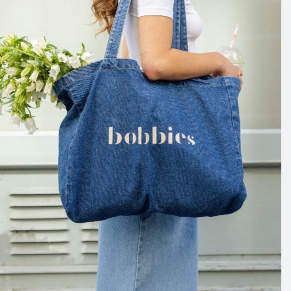 Bobbies Blue Denim Tote Bag - Large One Size
